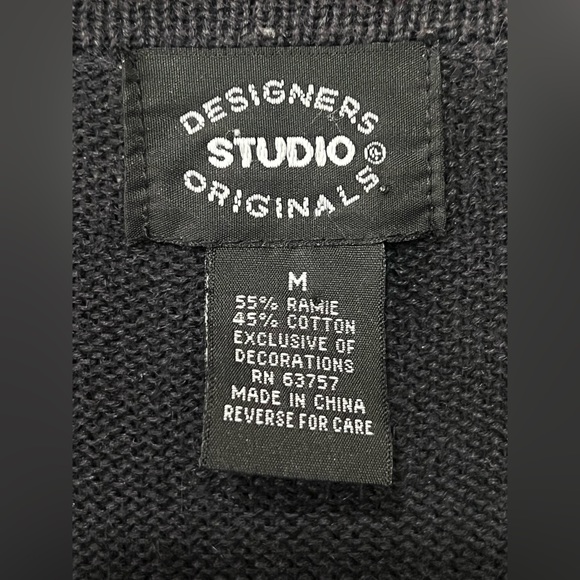 Rare Vintage Designers Original Studio Under The Sea Knit Sweater Cardigan Sz M - Picture 7 of 7